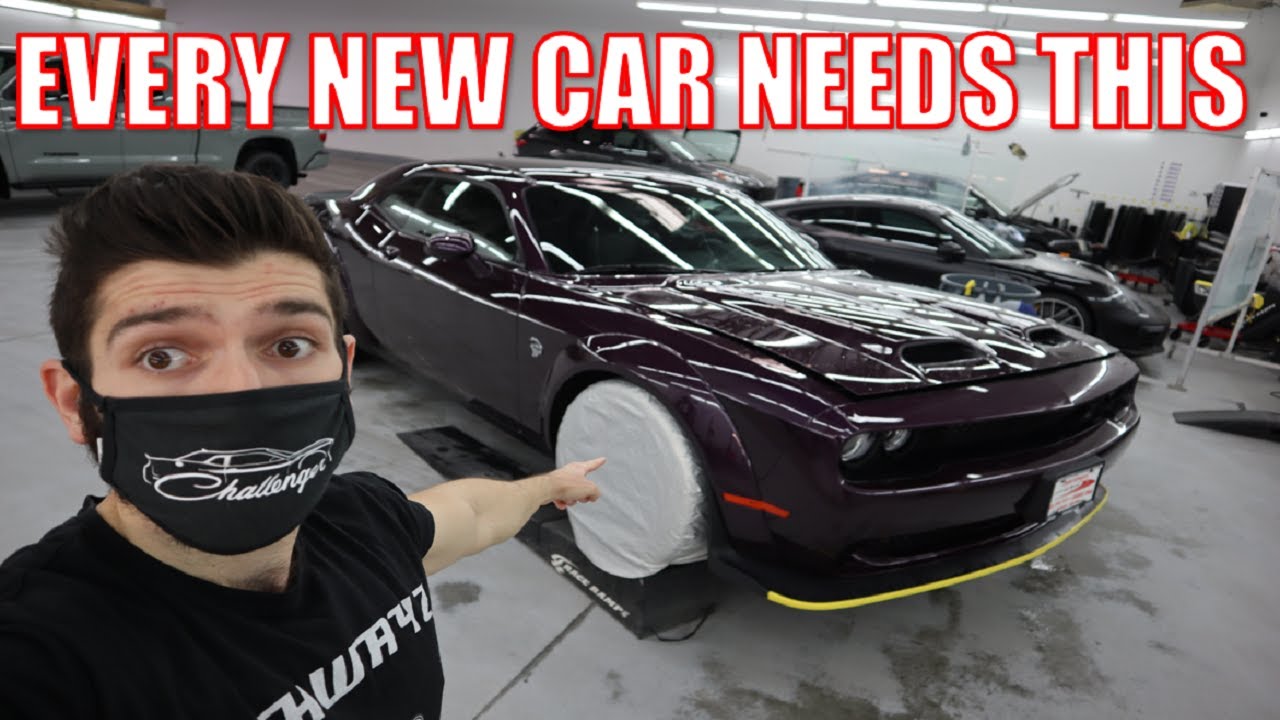 APPLYING WINDOW TINT AND PAINT PROTECTION FILM ON THE 2020 DODGE CHALLENGER HELLCAT WIDEBODY