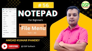 File Menu part (b) || Notepad File Menu || #angadpandey #adca #dca #basiccomputerknowledge