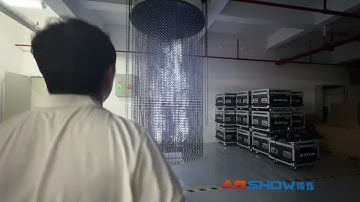 Immersive Interactive Round 3D Volumetric LED Dispaly control by Touchdesigner and Azure Kinect DK