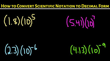 How to Convert from Scientific Notation to Decimal Form