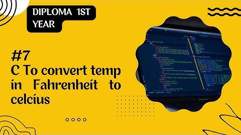C to convert temp in Fahrenheit to celcius #centigrade #video #coding