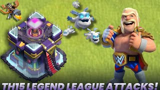 Legend League Attacks with TH15 | 302 Trophies Gained in Day! | Easy 3 Star Strategy| Clash of Clans