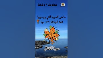 ما السورة التي ورد فيها لفظ الجلالة 73 مرة