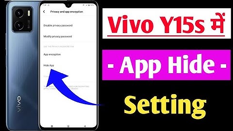 Vivo y15s me app hide kaise kare /How to hide Apps in Vivo y15s /vivo y15s app hide setting
