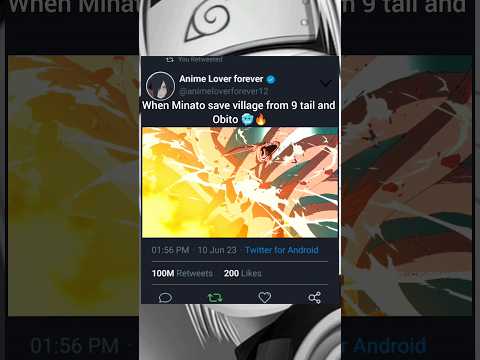 When Minato save village from 9 tail and Obito 🥶🔥 #shorts #anime #minato #obito #trending #viral