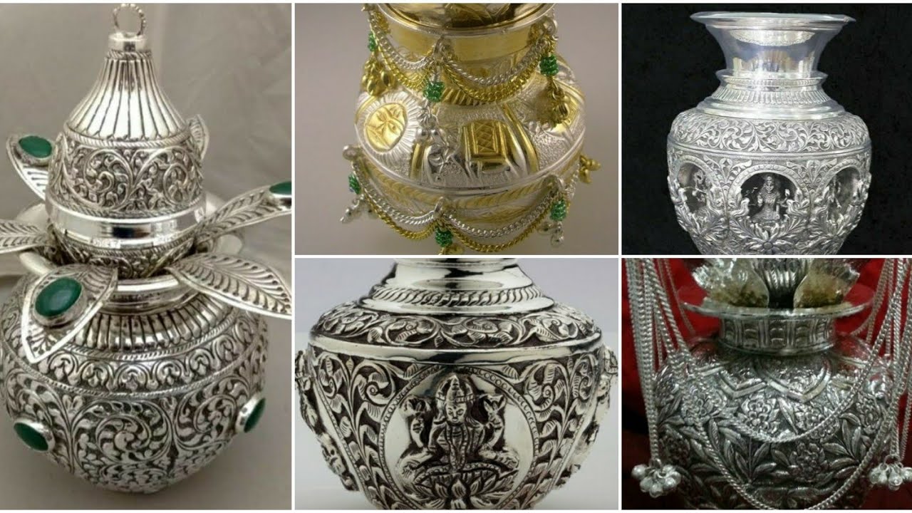 Silver Pooja Items Ashta Lakshmi Silver Kalasam Designs Silver Pooja 