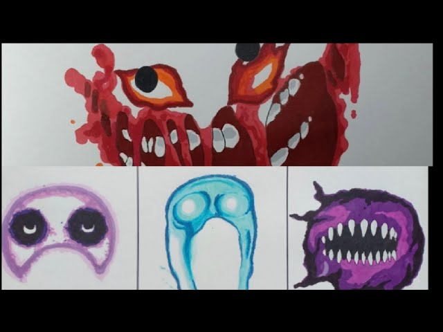 DRAWING 7 CHARACTERS In DOORS ROBLOX Very Easy 