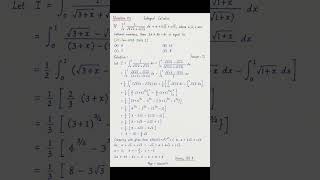 Integration JEE Mains PYQ 2026 Q.1 #maths #integration #exam #study #jee #education #students