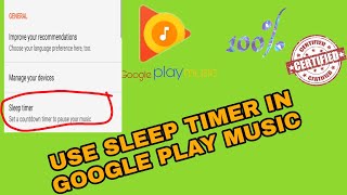 How to use sleep timer in google play music 2023