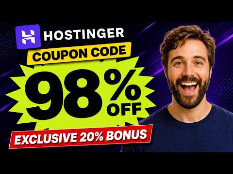 Hostinger Coupon Code 2026 | Hostinger Website Builder | Hostinger Review | Grab 20% EXTRA DISCOUNT