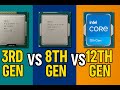 Intel 3rd vs 8th vs 12th Gen | Best Budget CPU in 2025? Full Comparison for Beginners!