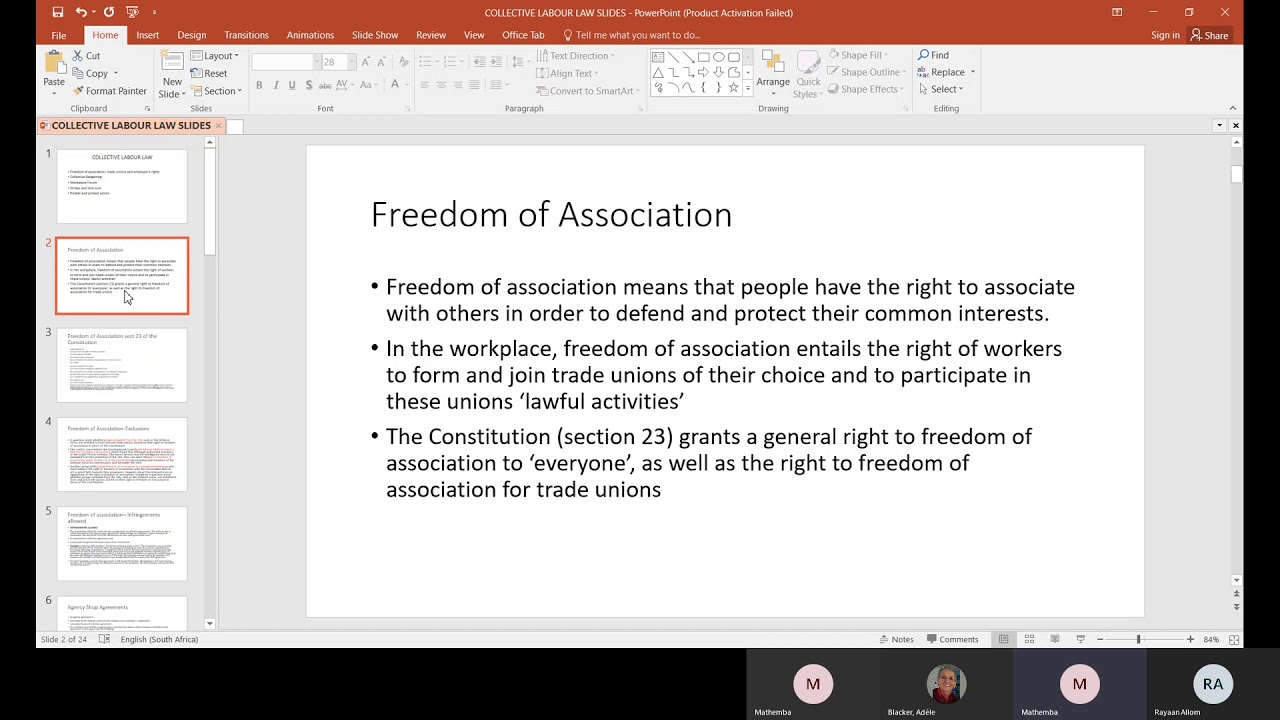 Study Skills for Collective Labour Law LLW2602 03 Nov 2020 - YouTube