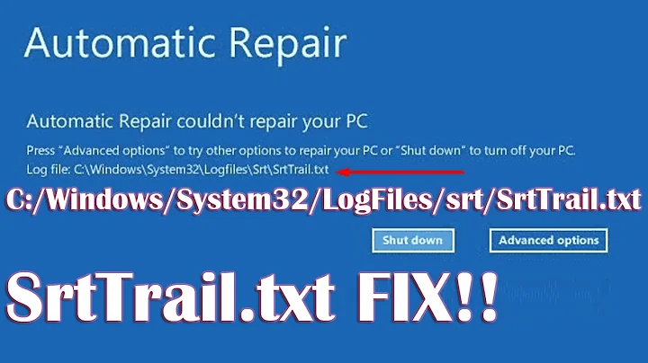 SrtTrail.txt windows 10 fix - 3 Solution