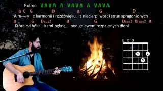 Piotr Rogucki "A my" -PROSTE CHWYTY- JAK ZAGRAĆ NA GITARZE + tekst