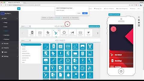 MAF App Builder: Editor overview   Features tab
