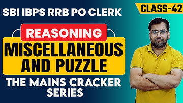 SBI IBPS RRB PO MAINS Cracker Reasoning Puzzle | Miscellaneous | Crack All Exam by Rohit Sir