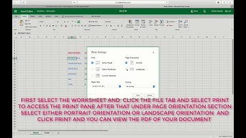 HOW TO CHANGE PAGE ORIENTATION IN PRINTOUT IN EXCEL ONLINE ONEDRIVE