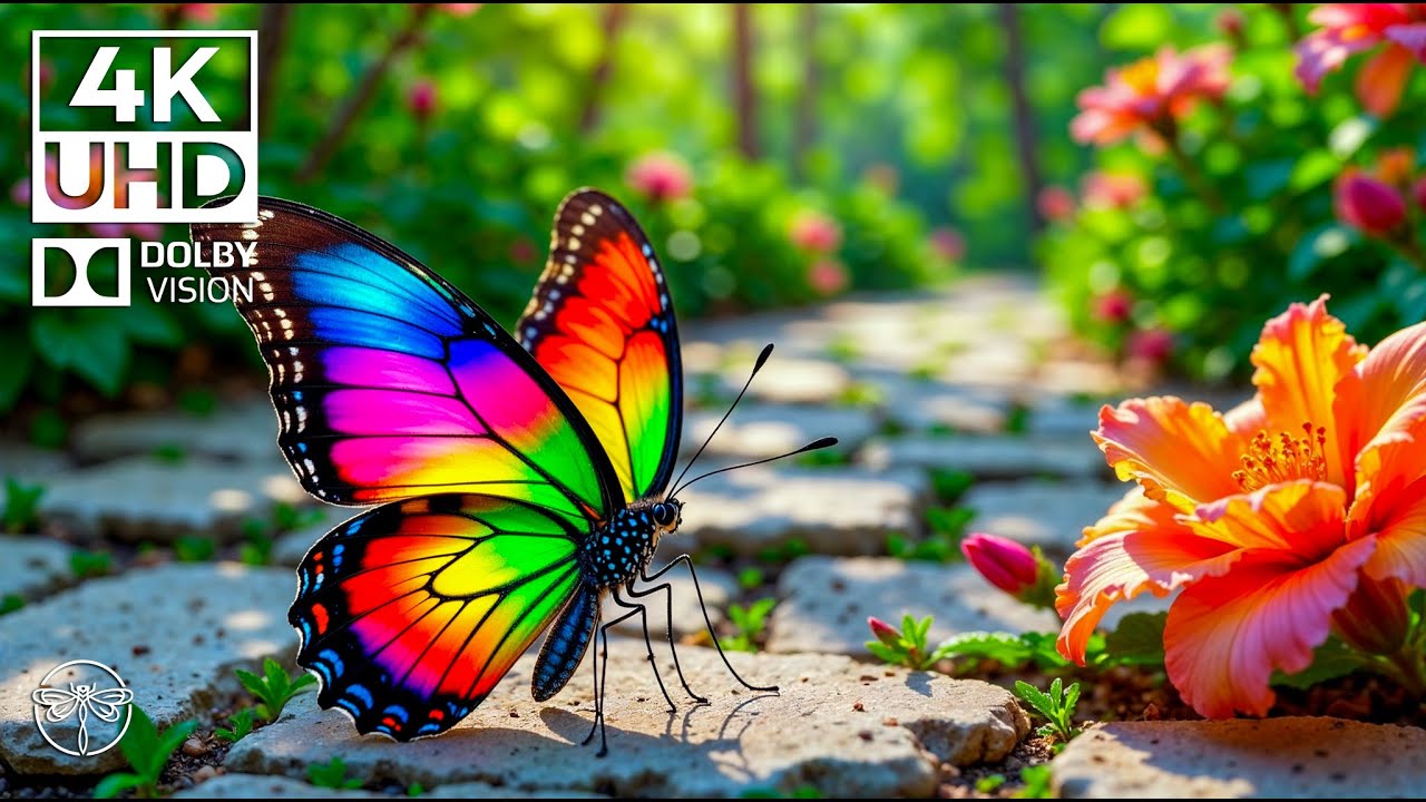 Butterfly Zen Journey 4K 🦋  Relaxing Nature Sounds & Healing Music 🌿 • 4K UHD