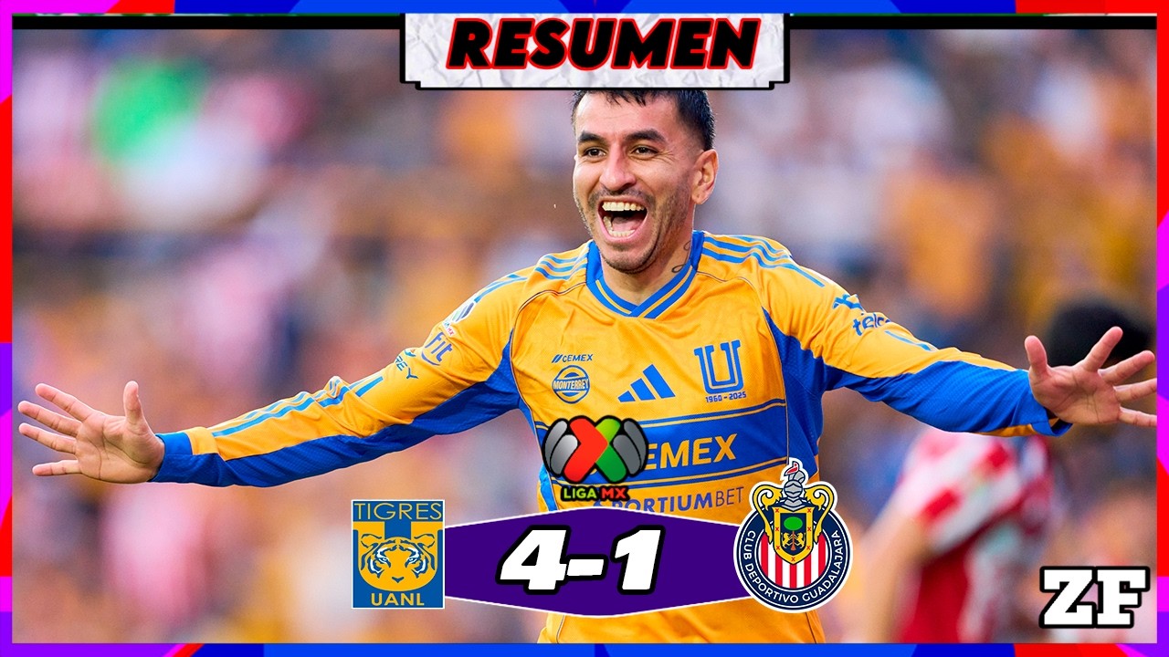 ASI FUE COMO TIGRES GOLEO A CHIVAS ⚽ LIGA MX JORNADA 14 CLAUSURA 2026 🏆 ...