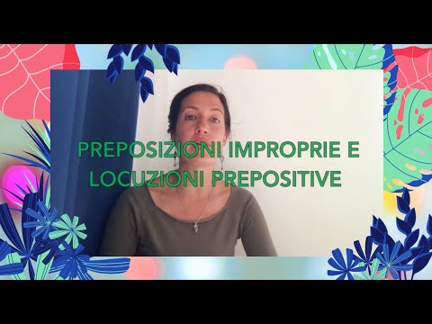 preposizione improprie e