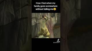 They left without me😑 #funny #edit #meme #iceage