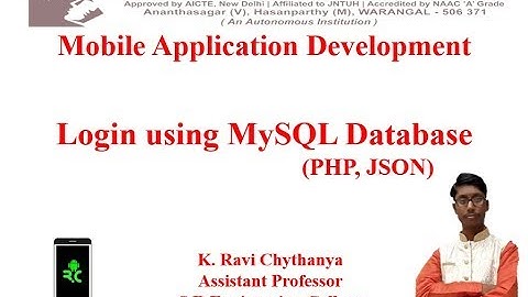 Android Login Example using PHP, JSON and MySQL - Part2