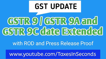 GSTR 9 due date extended / GSTR 9A and GSTR 9C date Extended ,  gst annual return due date