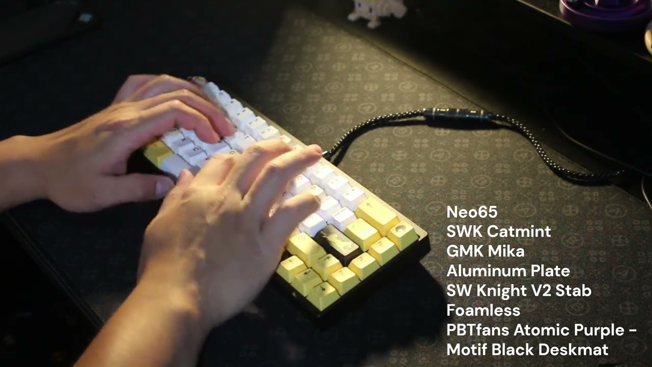 Neo65 - GMK Mika  - SWK Catmint Linear - SW Knight V2 Stab - Aluminum Plate