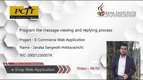 Program the message viewing and replying process