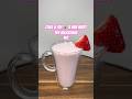 Classic Strawberry Milkshake|స్ట్రాబెర్రి మిల్క్ షేక్|Easy 5-Minute Milkshake Recipes#shorts#food#yt