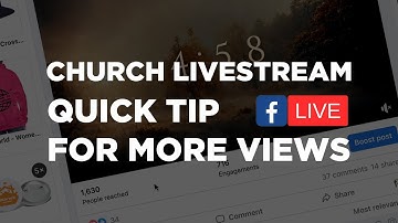 Increase Livestream Views After Streaming | Church Livestream | Quick Tip | Facebook Live