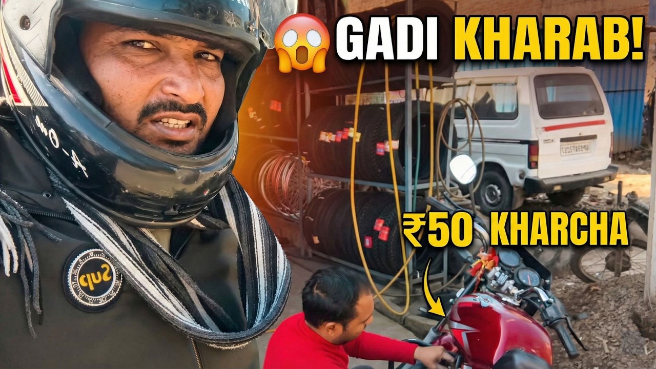 Road Trip with Wife Gone Wrong? 😱 Bike Breakdown & Desi Street Food!