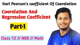 Karl Pearson's coefficient of Coorelation And Regression Part 1 Math class 12 || Tuition Master