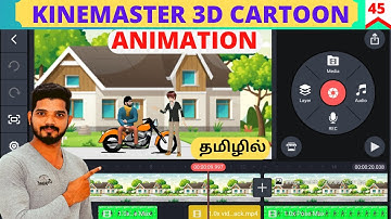 How To Make 3d Cartoon Animation Video on Android in Tamil | Make 3d Animation Story Tamil  | 45