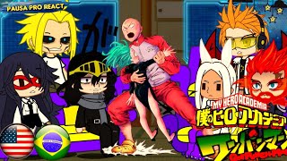 Pro Heroes React To Caped Baldy/Saitama | One Punch Man | Boku No Hero | Gacha Life/Club