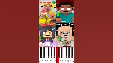 Herobrine & Aphmau Gegagedigedagedago Funny Video 😂🌈❤️🌟#minecraft (@Mtime4) - Octave Piano Tutorial