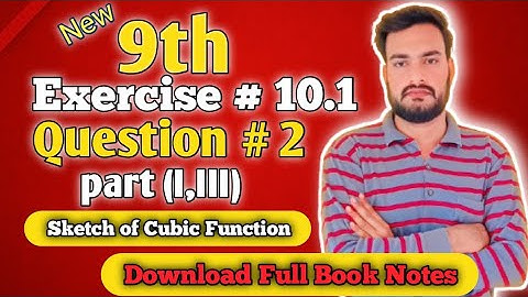 Class 9th Maths New Book Ch 10 Exercise 10.1 Q2-(i,iii)-Ex10.1-Graph of cubic function #graphofcunic
