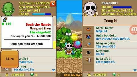 Ngọc rồng online ( mở skill 2 đệ tử vài cái kết)