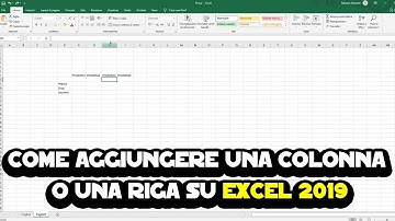 Come aggiungere una colonna o una riga su Excel 2019