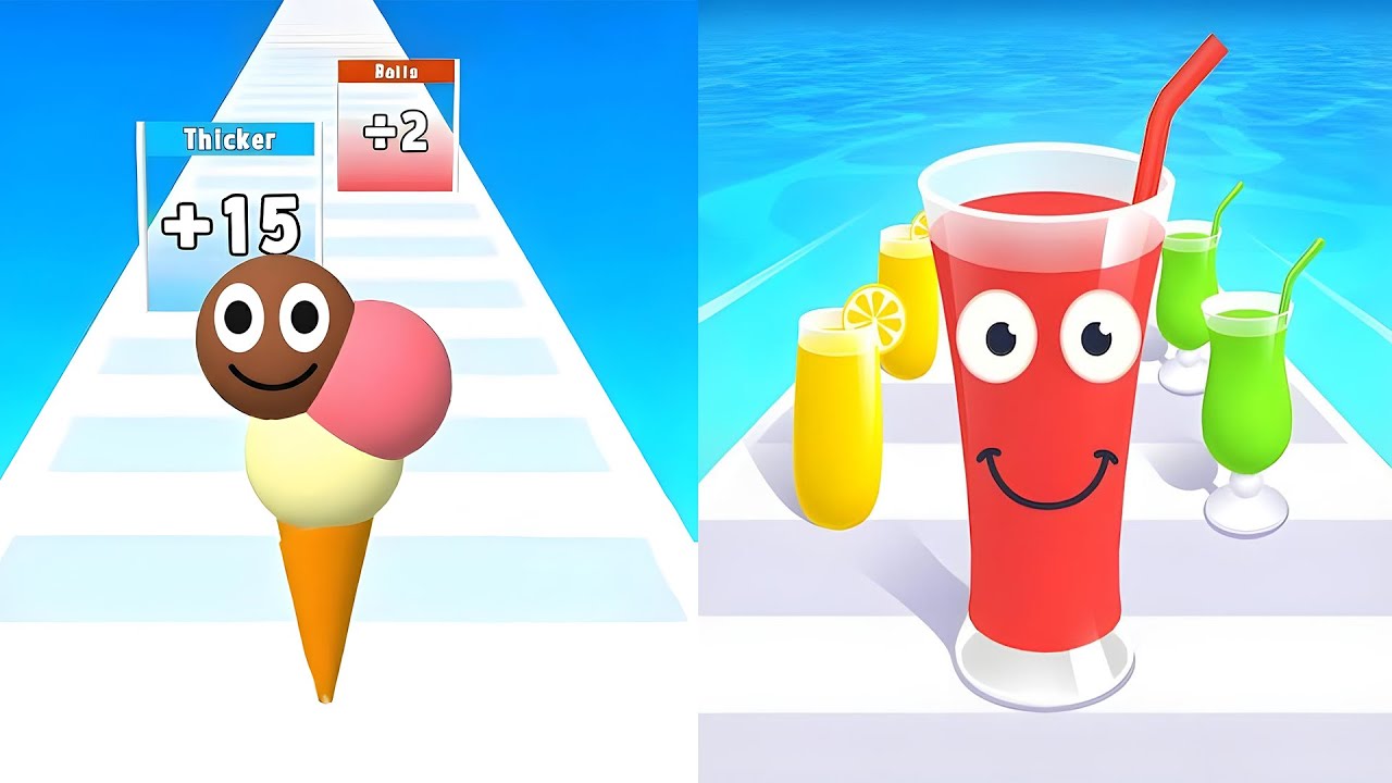 MAX LEVEL Gameplay🔥- Ice Cream Rush vs Juice Run (Insane 2025 Update!)