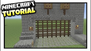 Minecraft Bedrock - EASY CASTLE GATE  🏰 Portcullis 🏰 Tutorial - PS4 ,MCPE ,Xbox , Windows & Switch