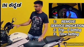 How to Reset Service Indication, Trip & Time setting in Pulsar 200ns/200rs /ಕನ್ನಡ vlog/ BBS