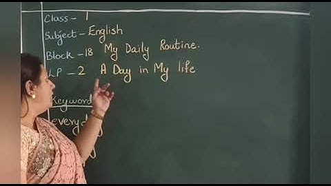Date: 28-01-2021 Class: 1 Subject : English Block -18 S2 A Day in My Life.
