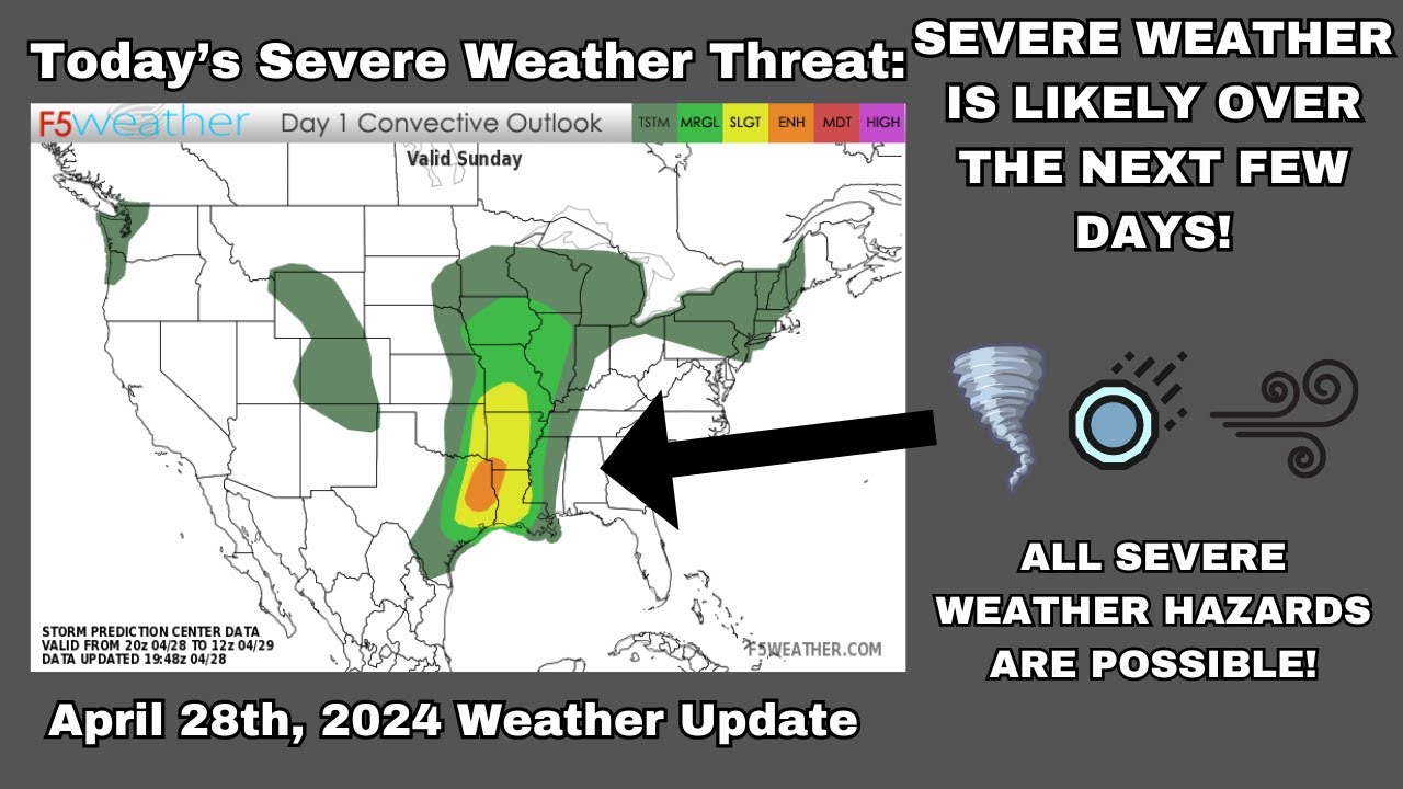 More Severe Weather Is Likely Over The Next Few Days! - YouTube