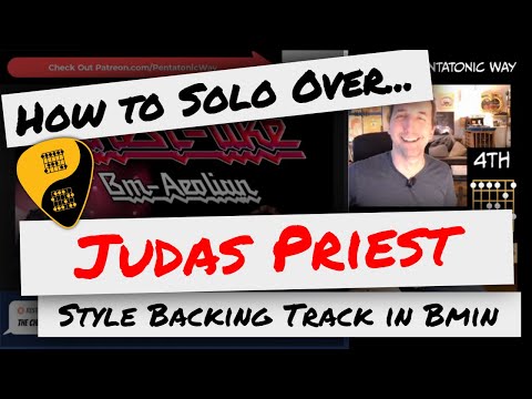 🎸 How to Solo Over Backing Tracks | Judas Priest Like B Aeolian Jam Backing Track