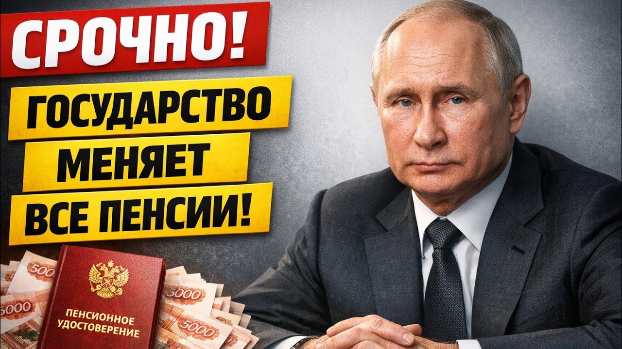 🚨 ЭТОГО ЖДАЛИ ВСЕ! Путин подписал новый порядок расчёта пенсий с 2026 года!