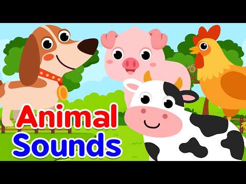 The Animals On The Farm | Learn Animal Sounds: Quack, Moo & Oink! | Nursery Rhymes