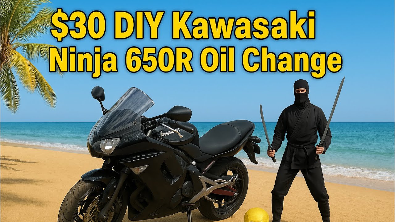 DIY $30 KAWASAKI NINJA Oil Change 650r/Ex650A