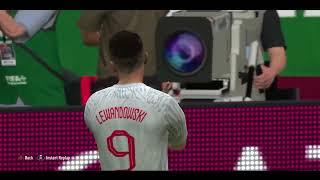 Lewandowski scores amazing goal after individual play on Poland - Saudi Arabia simulation (FIFA23)