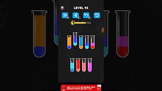 How to complete 92  Level water color sorting game Latest tricks 2023